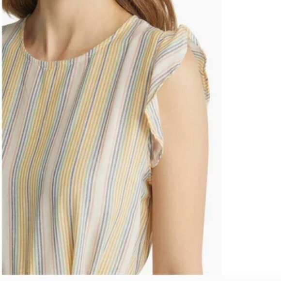 Marine Layer Laney Dress Linen Blend Beachy Stripe  NWT S - Picture 3 of 7